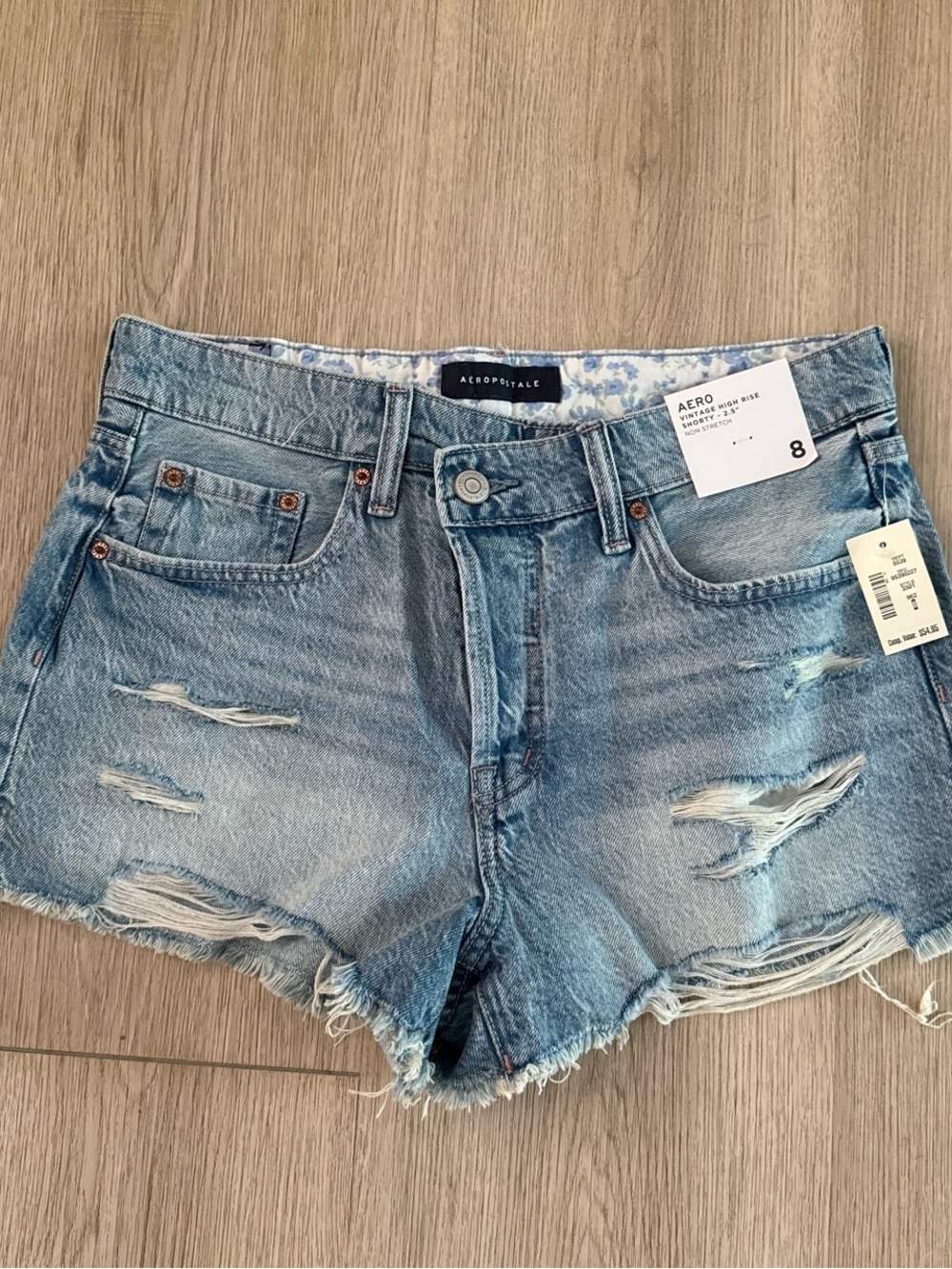 Aeropostale high rise denim shorts